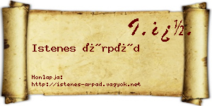 Istenes Árpád névjegykártya